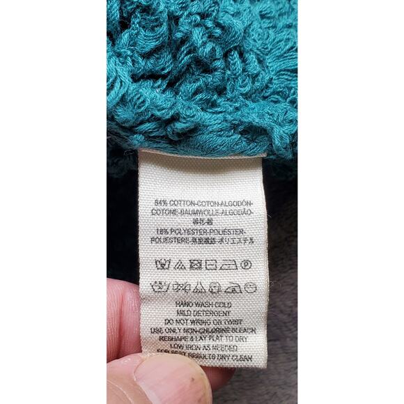 Free People Sz XS-S Sweater Womens Green Sleeve V Neck Chunky Knit Winter C13-4 - Picture 6 of 8